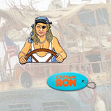 Captain Ron pin & keychain combo