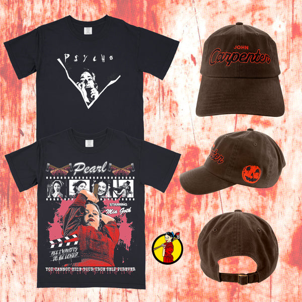 Halloween Weekend 1 shirts (2), Pearl pin and Carpenter hat combo (PRE-ORDER)